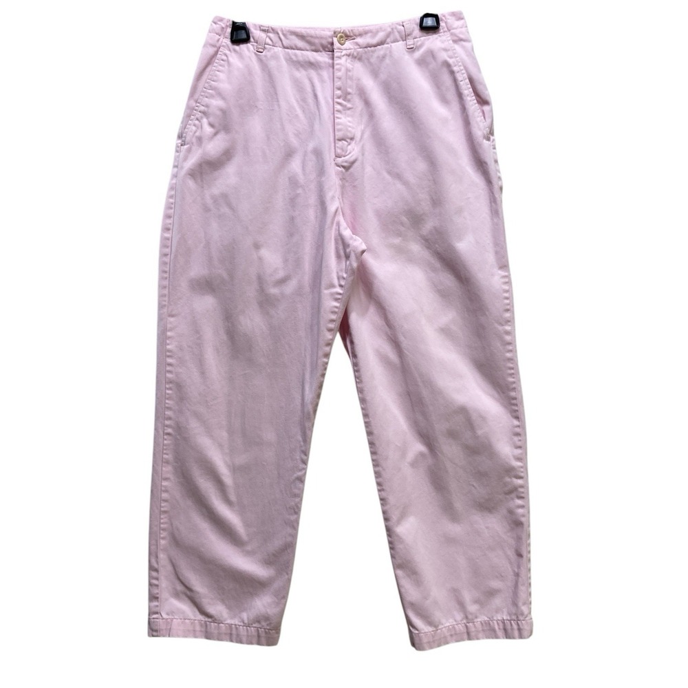 Lands' End Women's Mid Rise Tapered Leg Ankle Pants Pink‎ Size 10
